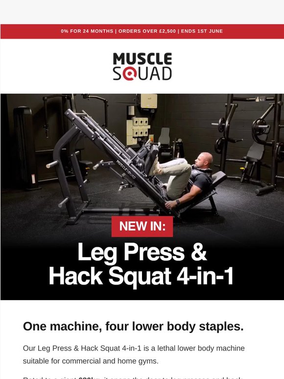 NEW IN: Leg Press & Hack Squat 4-in-1