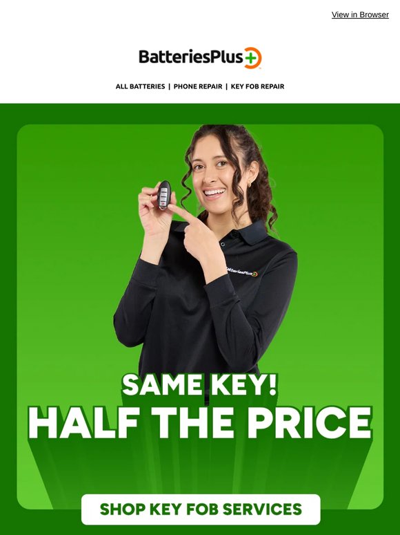 Same key. Half the price.  🔑