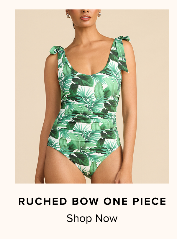 Ruched Bow One Piece 