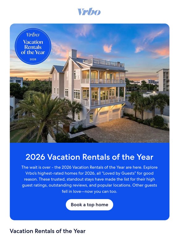 2026 Vacation Rentals of the Year