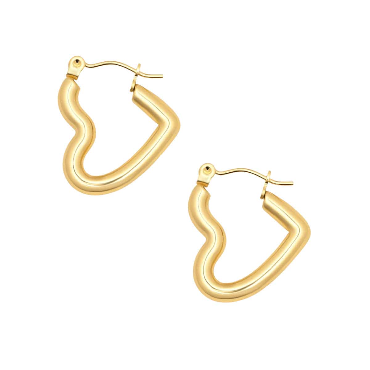 Image of Harmony Heart Hoop Earrings