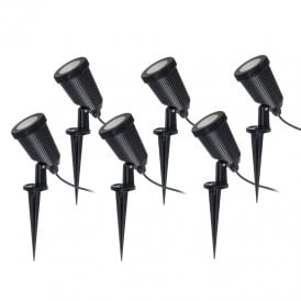 EasyFit Remote 12v Garden Lights - Ash LED Spotlight Kit - 6 Lights
