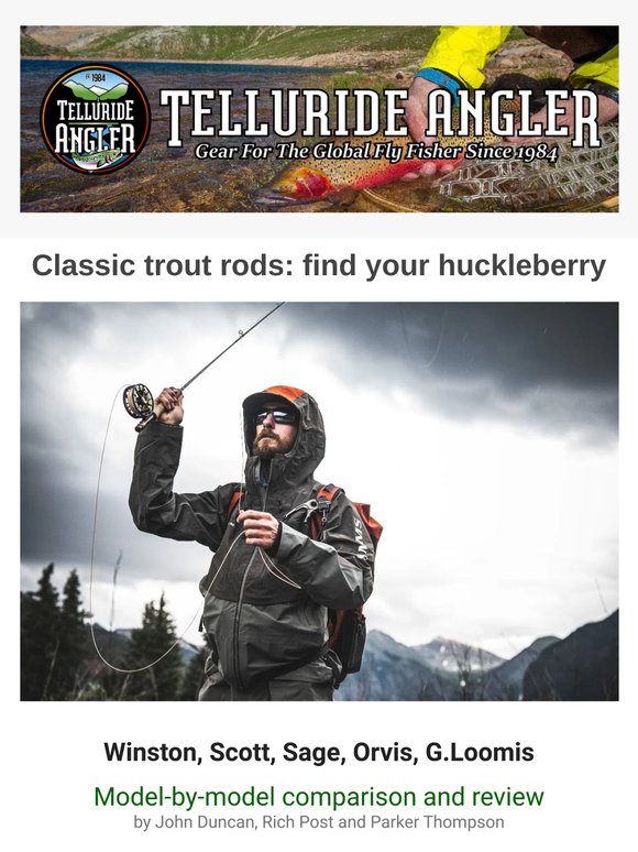 Find your huckleberry:  compare medium action Scott, Sage, Orvis, Winston & G.Loomis trout rods