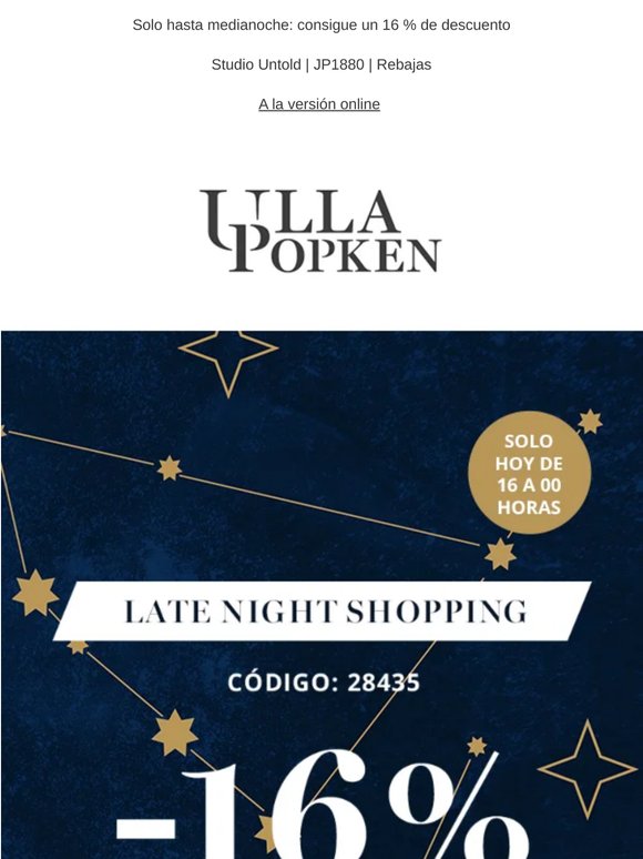 🎯 16 % de descuento en el Late Night Shopping