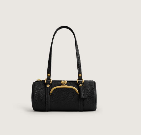 Kisslock Barrel Bag 28 Black