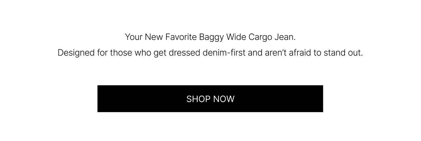 Your New Favorite Baggy Wide Cargo Jean. Designed for those who get dressed denim-first and aren't afraid to stand out.