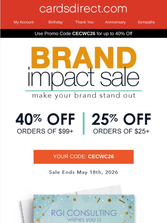 Make Your Brand STAND OUT... Shop the Brand Impact Sale!