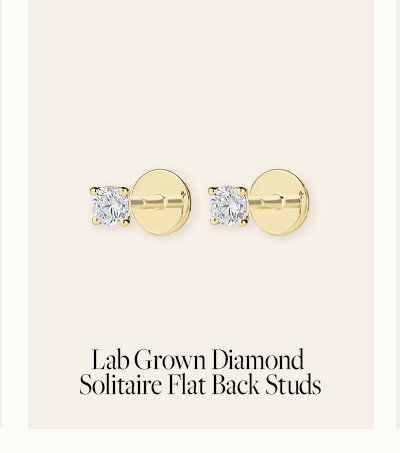 Diamond Solitaire Flat Back Studs