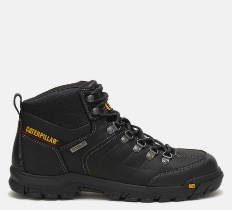 CAT Footwear - Men's Threshold Waterproof Steel Toe Work Boot - Black colorway.