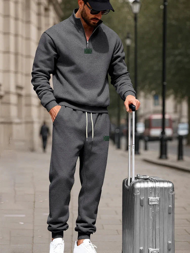 Image of Athletic Comfort Fleece Sweatsuit Set