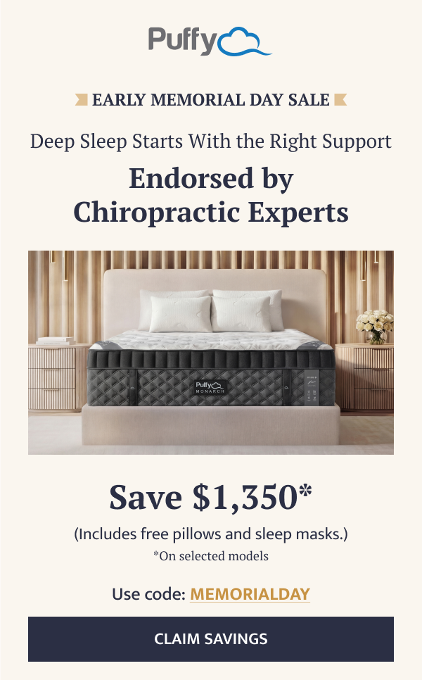 Save $1,350 on exquisite comfort with code...