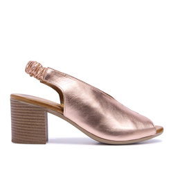 Buttercup Rose Gold Leather Sandals