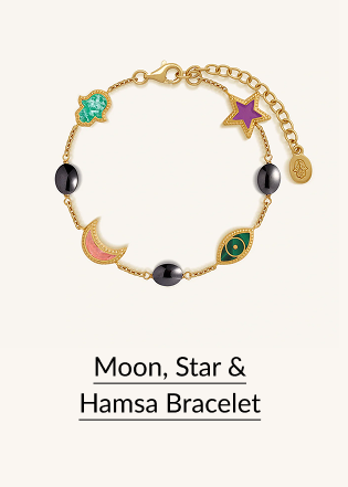 Moon, Star & Hamsa Bracelet