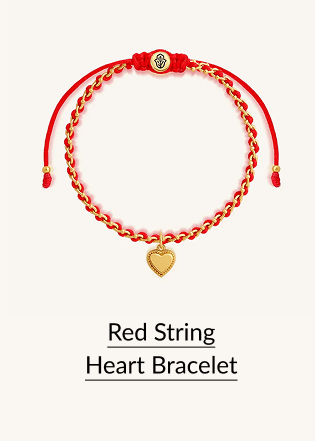 Red String Heart Bracelet