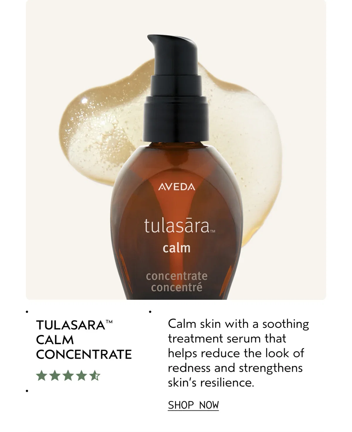 TULASARA™ CALM CONCENTRATE | Calm skin with a soothing treatment serum that helps reduce the look of redness and strengthens skin’s resilience. | SHOP NOW