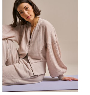 Breathable Cotton Gauze Bomber Jacket