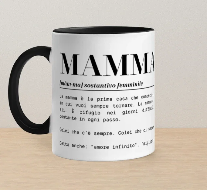 Tazza con definizione mamma e foto