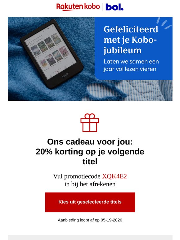 Het is tijd voor jouw jaarlijkse Kobo-jubileum