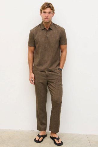 Thorley Textured Polo Top & Trousers