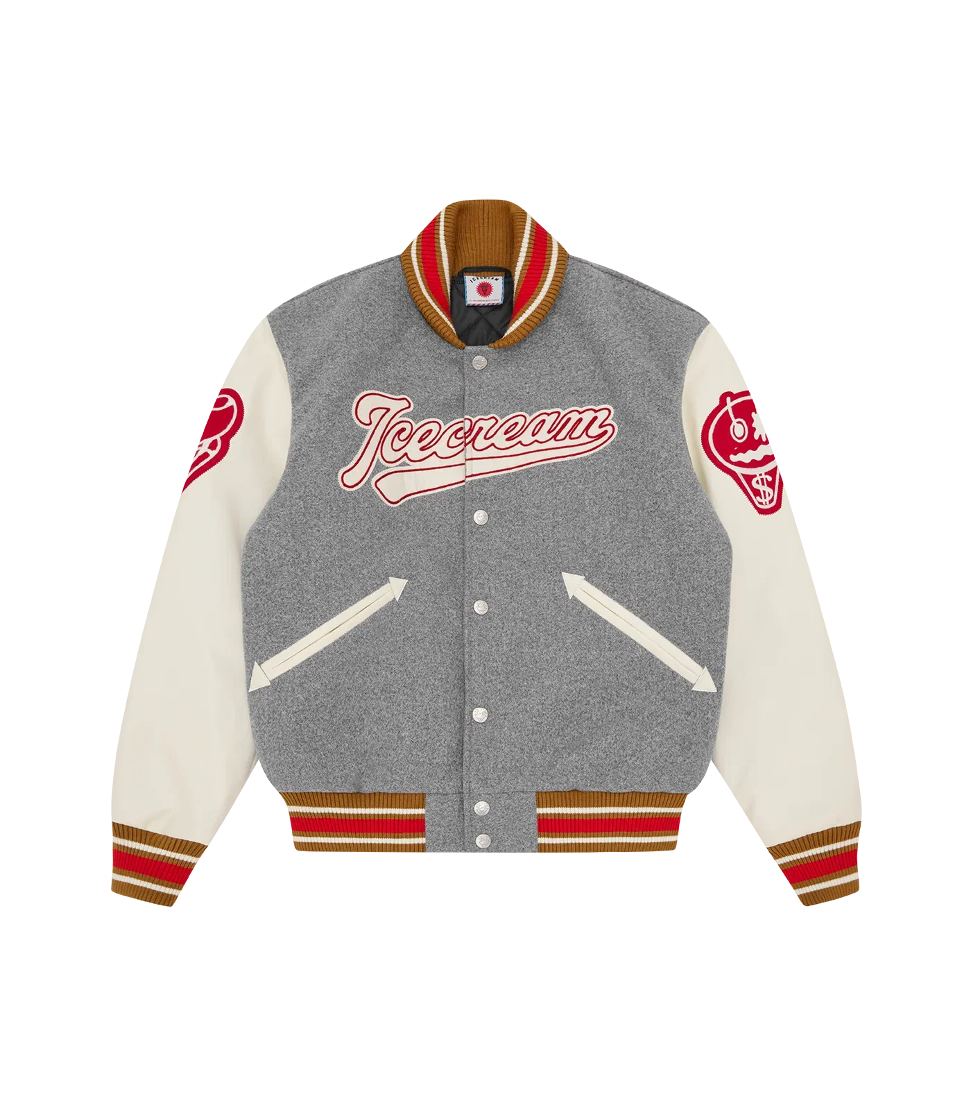 Image of WAITRESS VARSITY JACKET - GREY