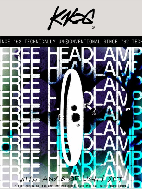 Free Headlamp With Every Light Set