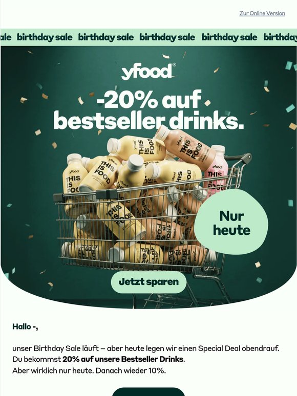 👀 Nur heute: 20% auf Bestseller Drinks