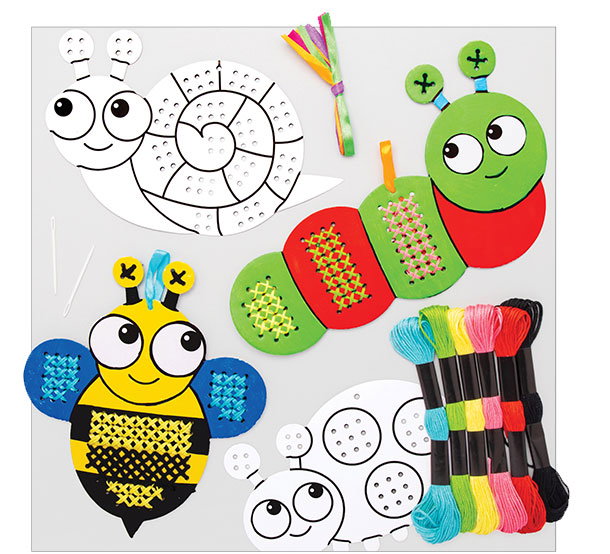 Insect Bug Colour-in Cross Stitch Kits