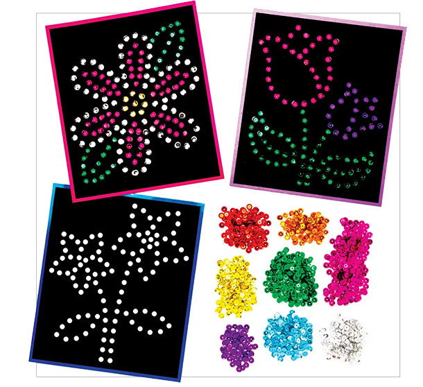 Flower Sequin Craft Picture Kits