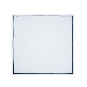 Bedeck of Belfast Morsan Embroidered Napkins, Midnight Navy - Set of 4