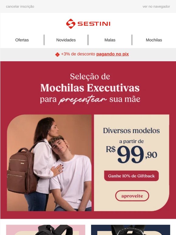 Mochilas executivas para mães moderna 👩‍💼