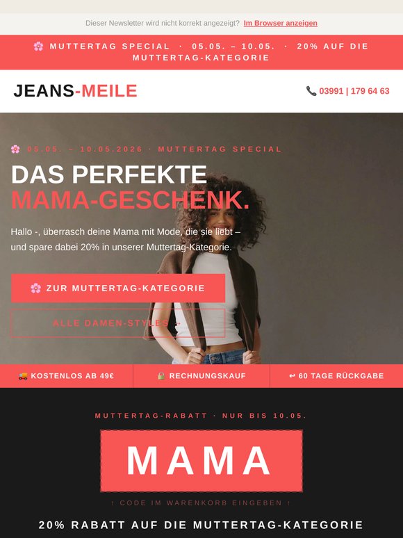 Für Mama nur das Beste: -20% sichern