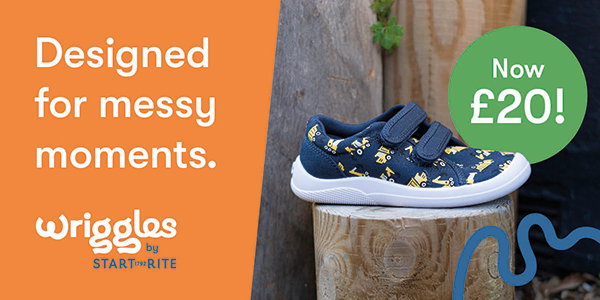 Designed for messy moments, now £20! Shop Wriggles >