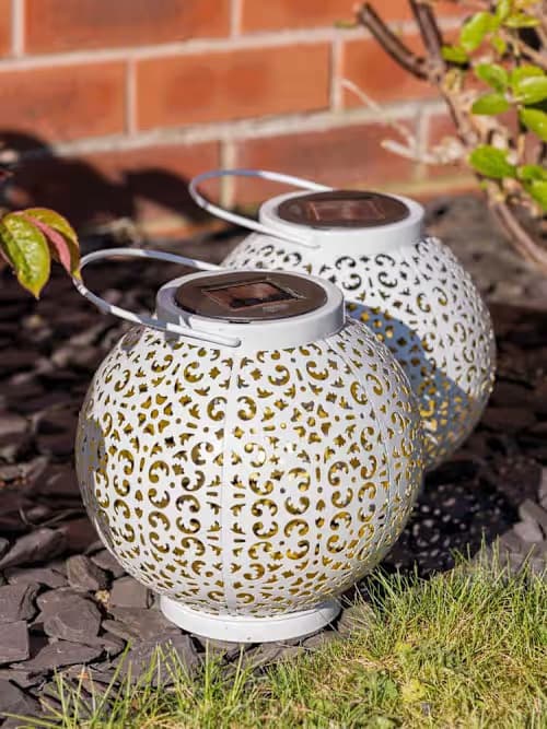 Pack of 4 IP44 White Lanterns