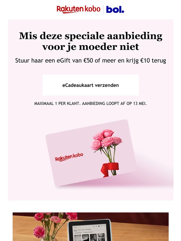 Verwen je moeder met een eGift voor nieuwe boeken