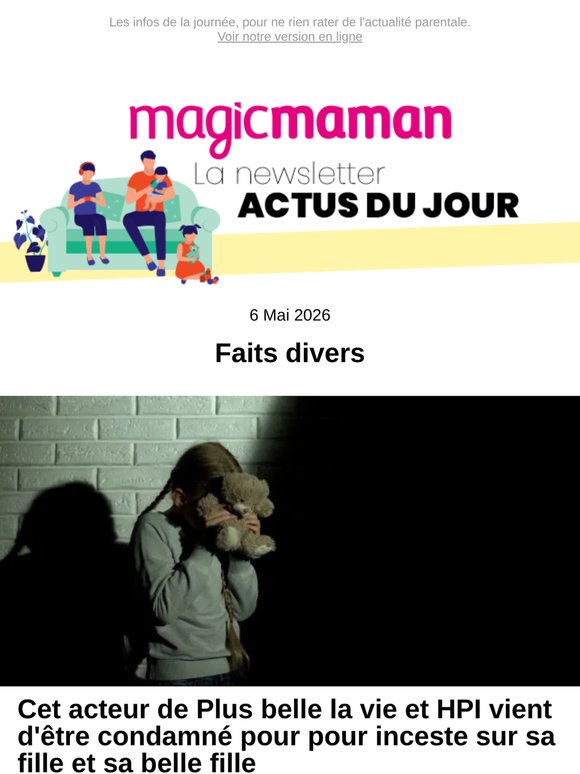 Cet acteur de Plus belle la vie et HPI vient d'être condamné pour pour inceste sur sa fille et sa belle fille