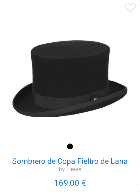 Sombrero de Copa Fieltro de Lana by Lierys