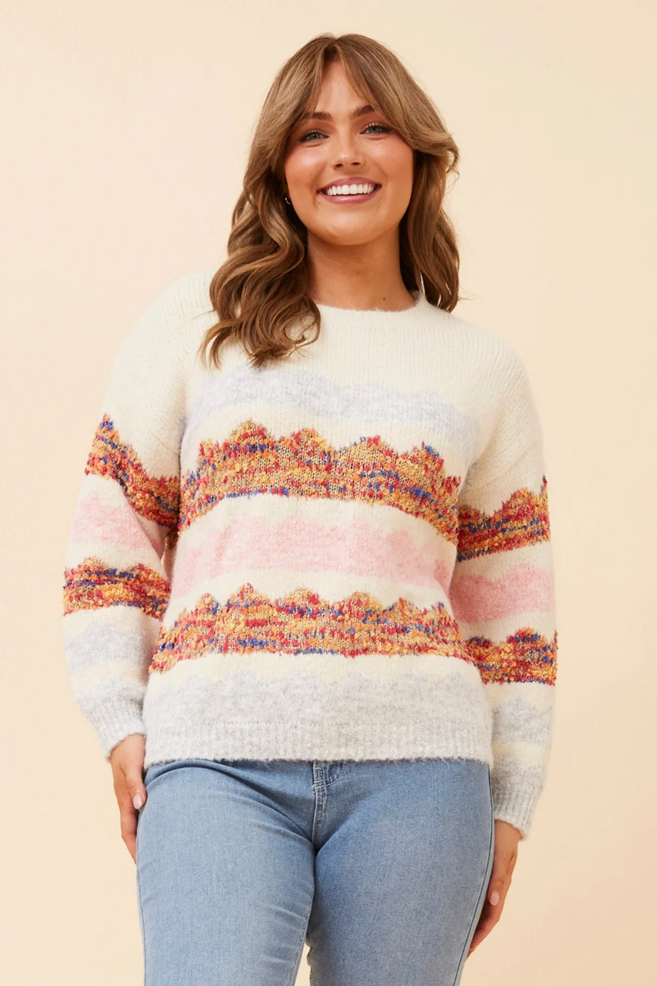 Image of GALIA WOOL BLEND KNIT PULLOVER