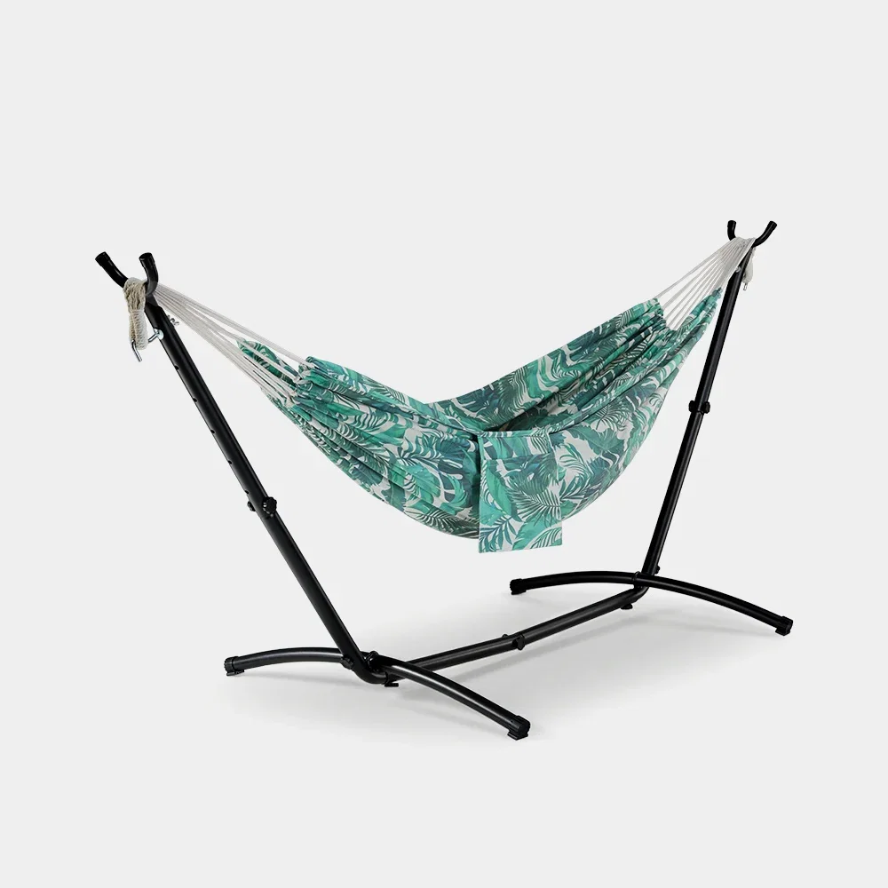 Image of Ibiza 2 Person Palm Leaf Double Hammock with Stand