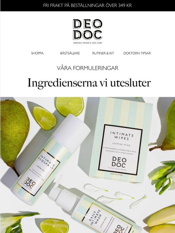❌ Ingredienserna vi utesluter