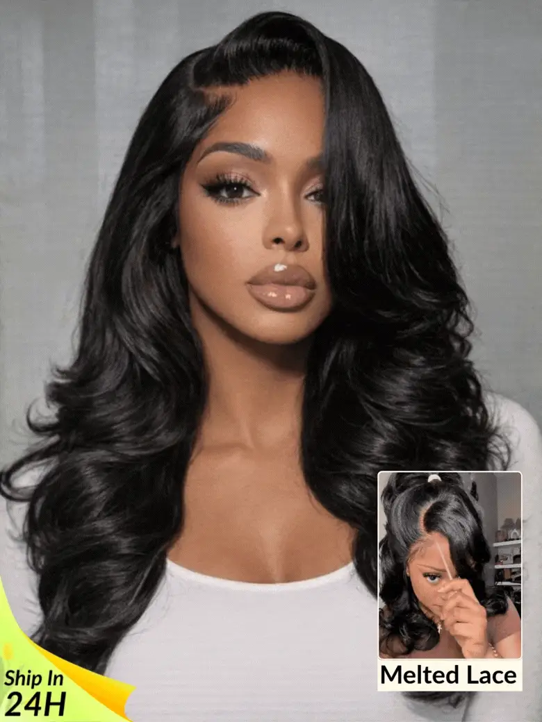 [20''=$115]Sunber 180% Density 13x4 Pre-Everything Loose Wave Glueless Lace Frontal Wig –Feathered Style and Elastic Drawstring Flash Sale