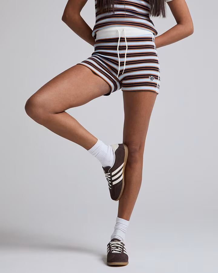 adidas Originals Womens Summer Glow Towelling Striped Short