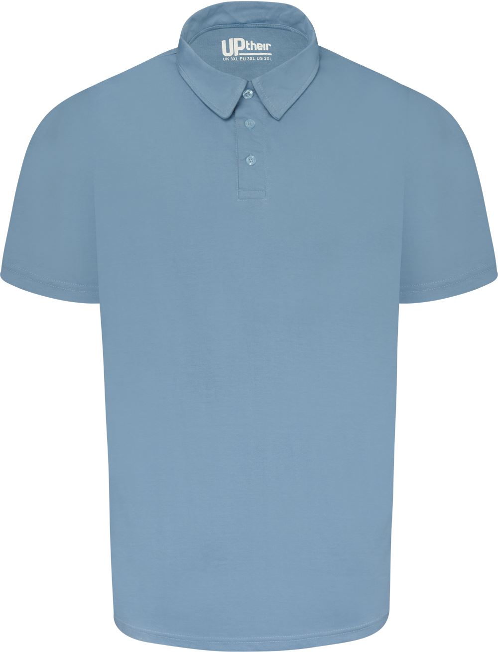 Image of Uptheir Short Sleeve Shepherd Jersey Polo Shirt - Sky Blue