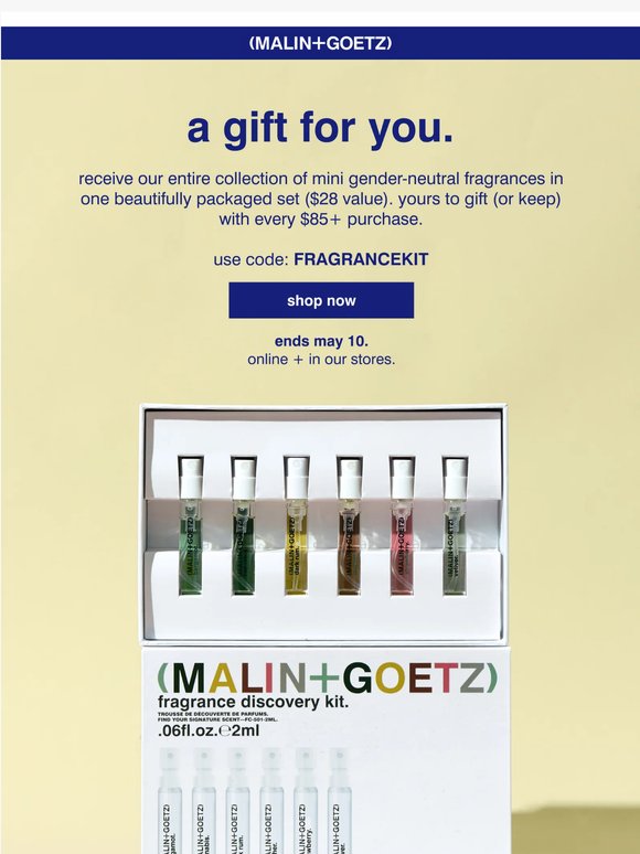 don’t miss your fragrance discovery kit, on us.