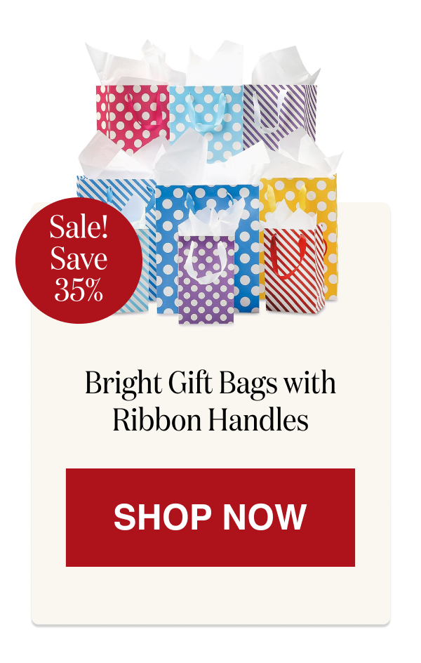 Bright Gift Bags with Ribbon Handles [Click here to Shop Now]
