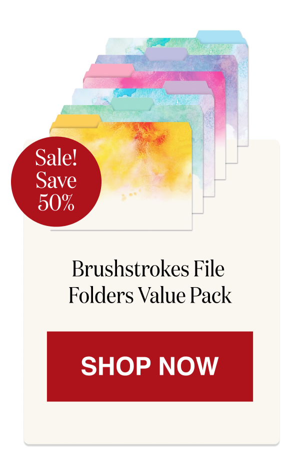 Brushstrokes File Folders Value Pack [Click here to Shop Now]