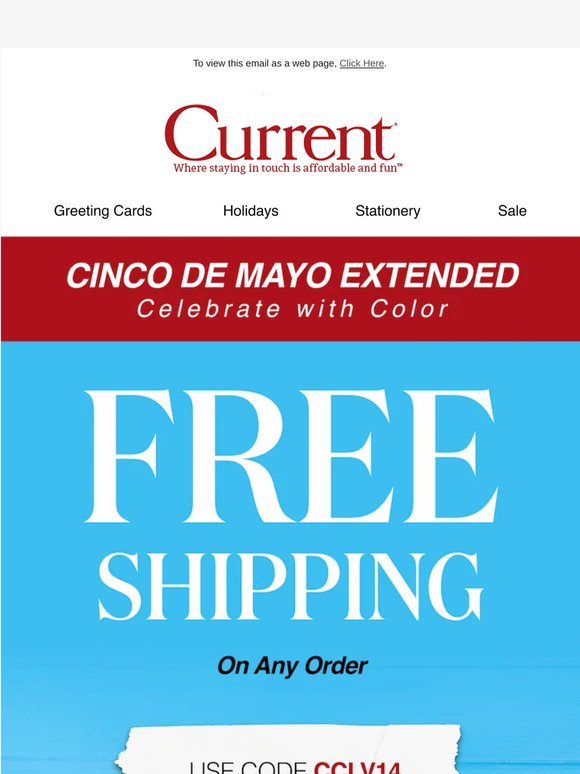 Extended! Free Shipping on Everything