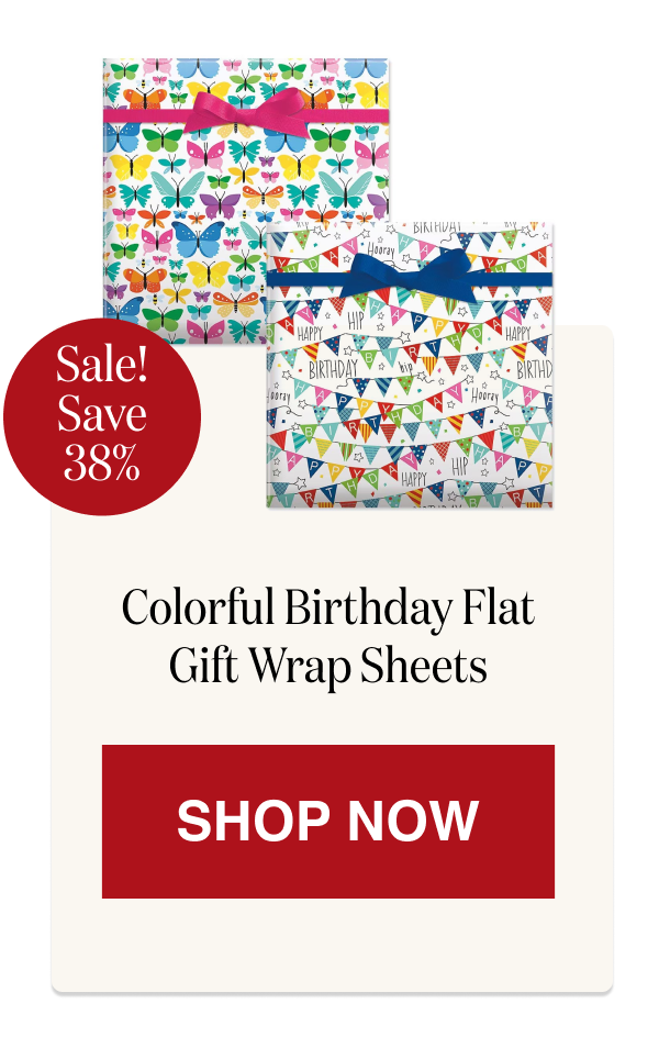 Colorful Birthday Flat Gift Wrap Sheets  [Click here to Shop Now]
