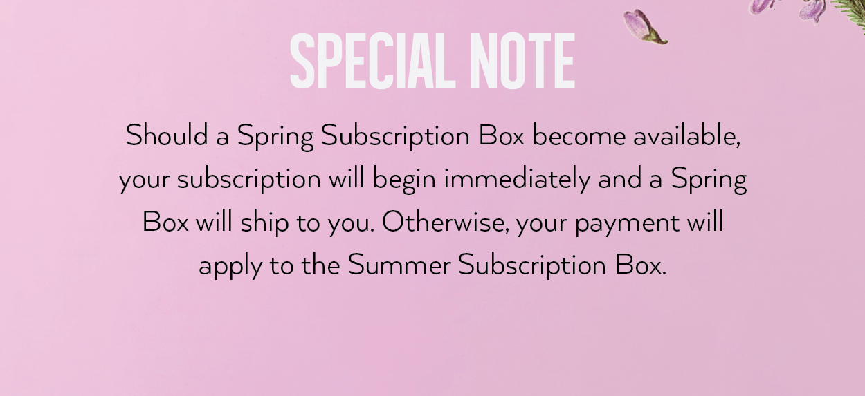 SPECIAL NOTE