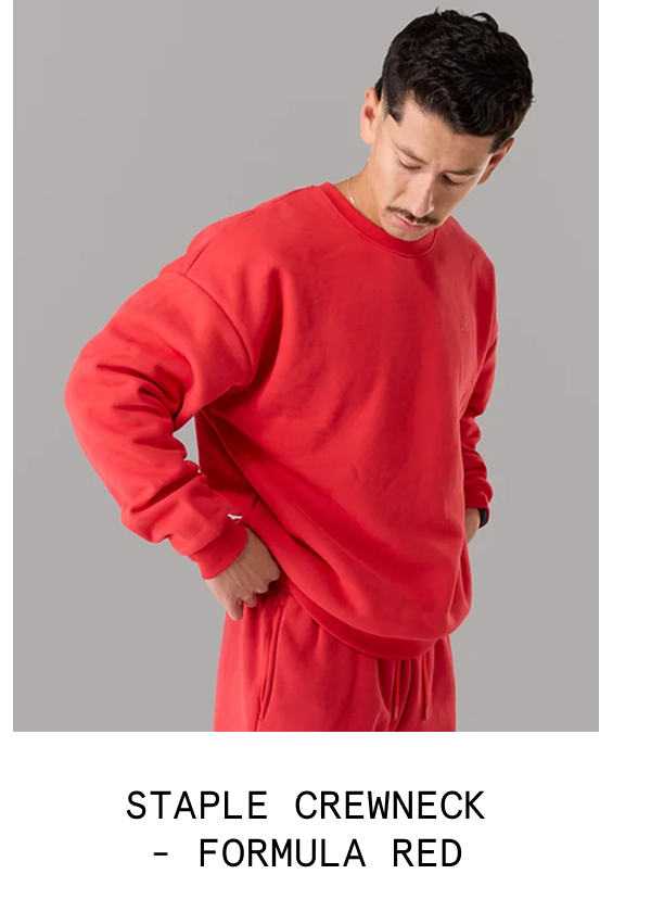 STAPLE CREWNECK - FORMULA RED