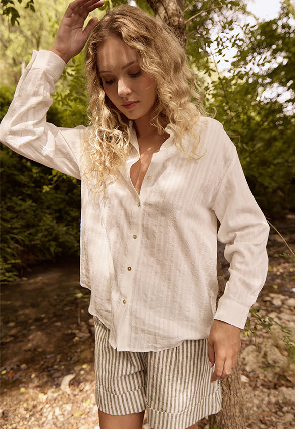 Long shirt, striped